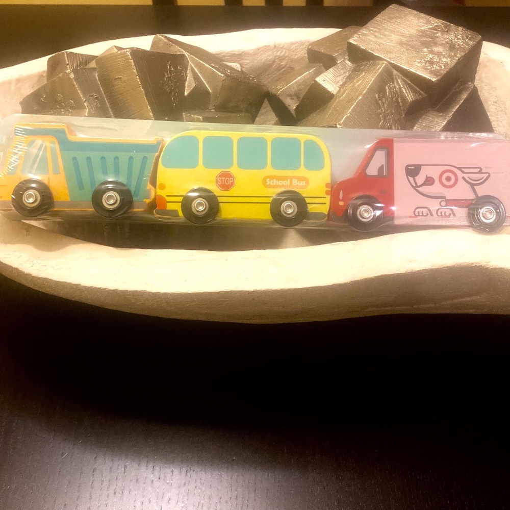 LOWEST PRICE ON POSHMARK! Rare Target Delivery Truck Wooden Car Set From Target